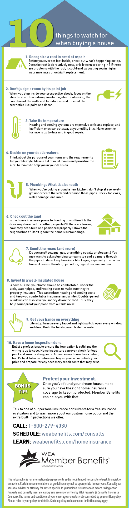 10 things to watch for when buying a home infographic