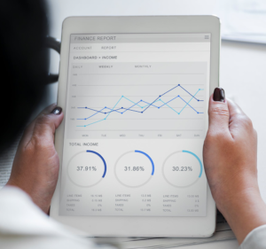 Viewing investments on tablet