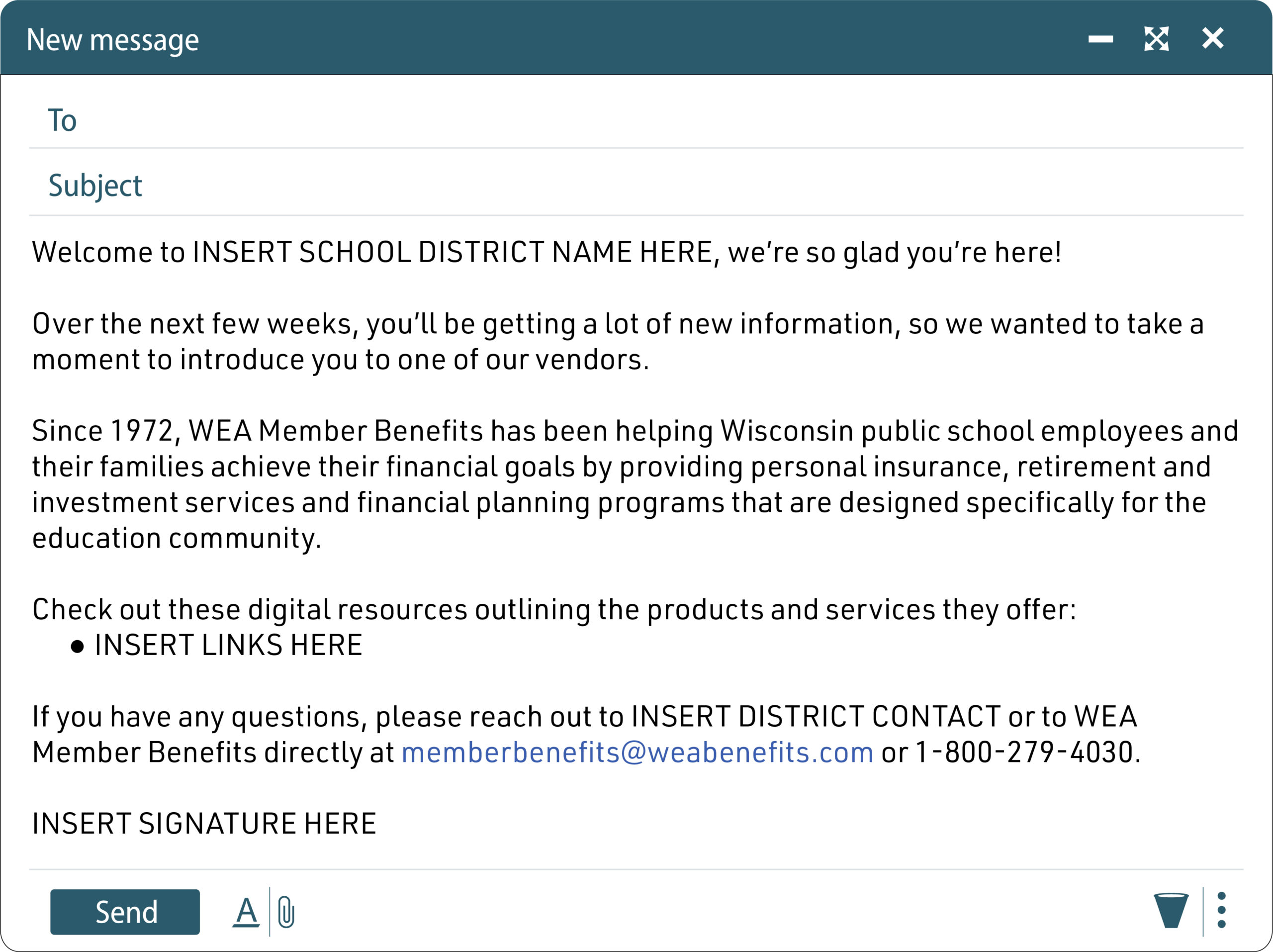 Click to download optional email template