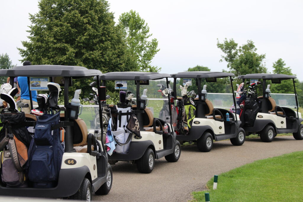 golf carts from Foundation golf outing